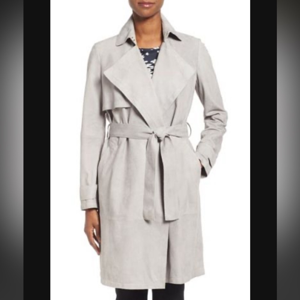 Hugo Boss, 100% Lamb, Leather Trench Coat - Picture 2 of 16